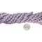 8x4mm Flat Two-Sided Flower Beads in Opaque Lavender, One Strand with apx 25 beads GB-FB43